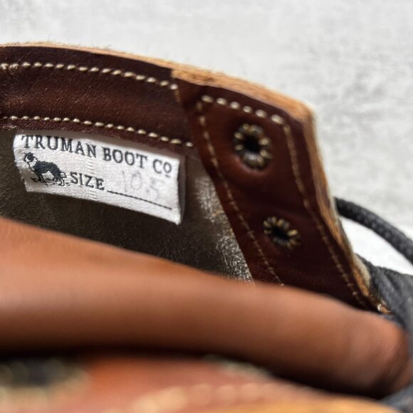 Truman Rambler Leather Vibram Soles Moc Toe Boots - Men's Size 10.5 - Gray - Picture 9 of 10